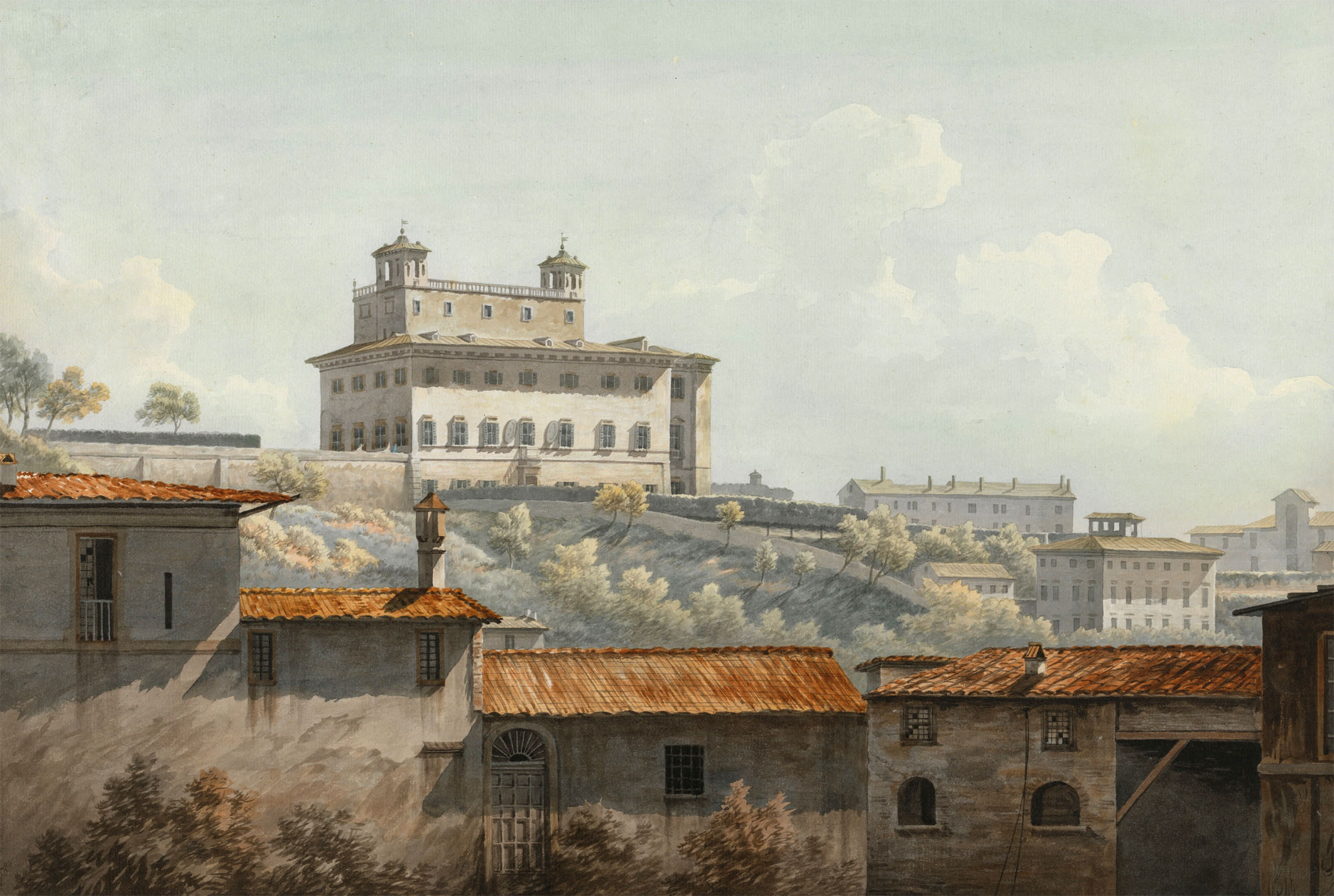 John Warwick Smith,Vue sur la Villa Medicis ( ?, avant 1831, date indéterminée)